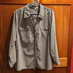 Striped button up